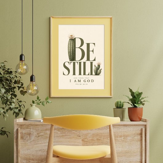 SEI STILL | Psalm 46:10 Christliche Wandkunst Poster