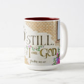 Sei still, Psalm 46:10 - Kaffeetasse (VorderseiteRechts)