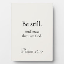 Sei still – Psalm 46,10 Minimalistische Tischdekor