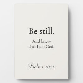 Sei still – Psalm 46,10 Minimalistische Tischdekor Fotoplatte