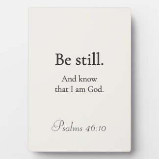 Sei still – Psalm 46,10 Minimalistische Tischdekor Fotoplatte