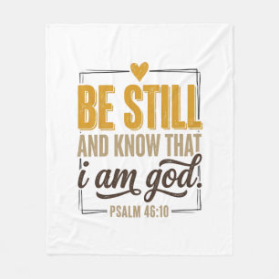 Sei Still Psalm 46_10 Vintage Christliches Shirt D Fleecedecke