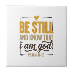 Sei still Psalm 46_10 Vintage Christliches Shirt D Fliese
