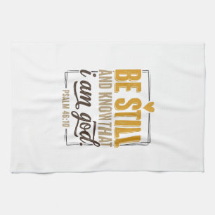 Sei still Psalm 46_10 Vintage Christliches Shirt D Geschirrtuch