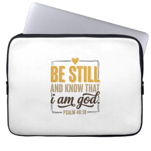 Sei Still Psalm 46_10 Vintage Christliches Shirt D Laptopschutzhülle