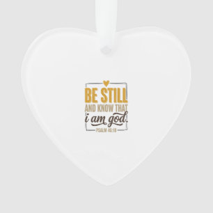 Sei still Psalm 46_10 Vintage Christliches Shirt D Ornament
