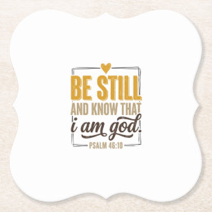 Sei Still Psalm 46_10 Vintage Christliches Shirt D Untersetzer