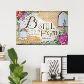 Sei still, Psalm 46:10 - Wandkunst Poster (Heimbüro)