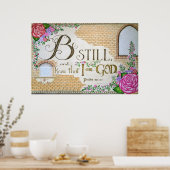 Sei still, Psalm 46:10 - Wandkunst Poster (Küche)