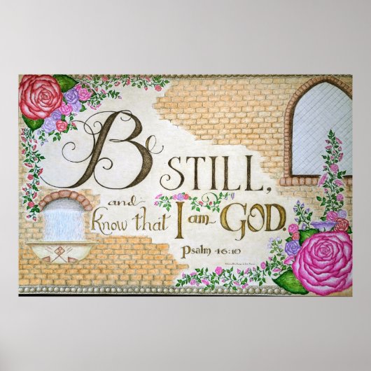Sei still, Psalm 46:10 - Wandkunst Poster (Vorne)