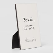 Sei still Schild Psalm 46:10 Fotoplatte (Seite)