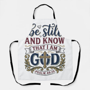 Sei Still Und Erkenne Christlicher Psalm 460 Shirt Schürze