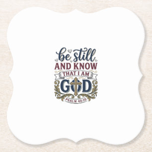 Sei Still Und Erkenne Christliches Psalm 460 Shirt Untersetzer