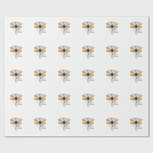 Sei still und kenne Florale Libelle Christlicher S Geschenkpapier
