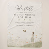 Sei still und warte geduldig Psalm 37 Christlich Sherpadecke (Vorderseite)