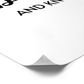 Sei still und weiß, dass ich Gott bin Poster (Ecke)