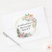 Sei still und weiß, dass ich Gott Christlich bin Quadratischer Aufkleber (Umschlag)