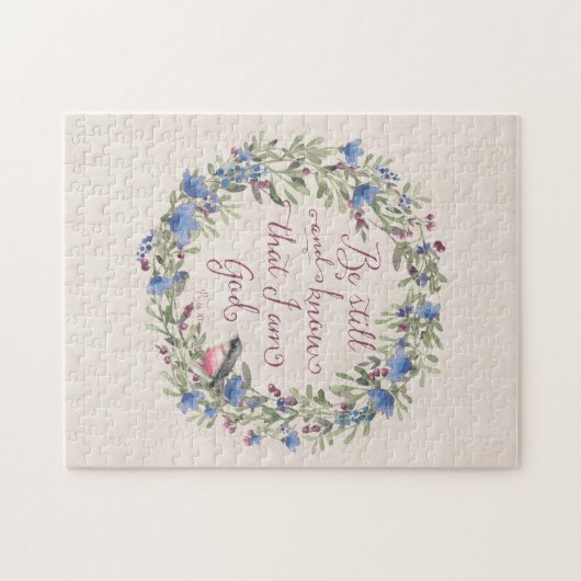 Sei still und weiß - Psalm 46:10 Puzzle (Horizontal)