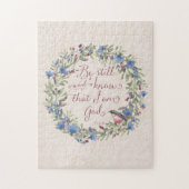 Sei still und weiß - Psalm 46:10 Puzzle (Vertikal)