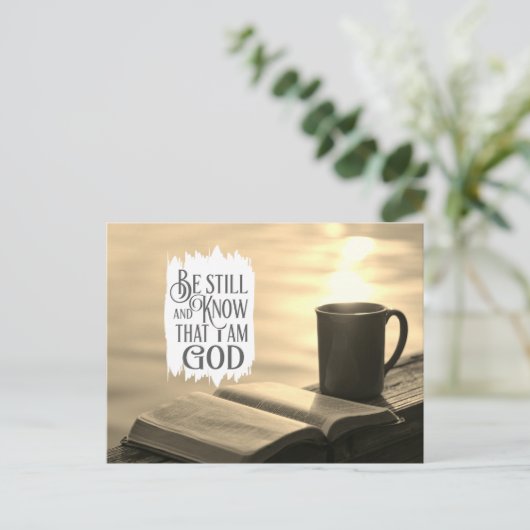 Sei still und weißt, dass ich Gott bin Postkarte (Stehend Vorderseite)