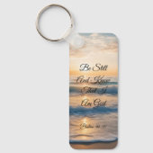 "Sei still und weißt, dass ich Gott bin" Sonnenauf Schlüsselanhänger (Vorderseite)