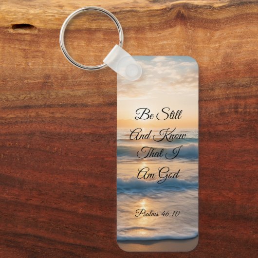 "Sei still und weißt, dass ich Gott bin" Sonnenauf Schlüsselanhänger (Vorderseite)