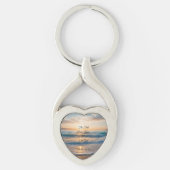 "Sei still und weißt, dass ich Gott bin" Sonnenauf Schlüsselanhänger (Vorderseite)