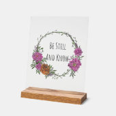 Sei still und wisse Acryl-Schild Acrylschild (Winkel)