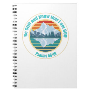 Sei still und wisse, dass ich Gott bin Bibelvers T Notizblock