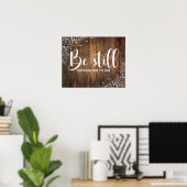 Sei still und wisse, dass ich Gott bin Poster (Heimbüro)