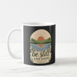 Sei still und wisse Psalm 46,10 Christliche Natur  Kaffeetasse