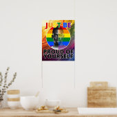 Sei stolz auf dich selbst - Schwarzes Männchen-Mod Poster (Küche)