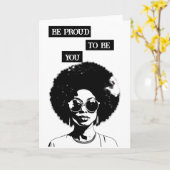 Sei stolz darauf, du zu sein | Afrikanisch-amerika Karte (Gelbe Blume)