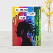 Sei stolz darauf, du zu sein | Afrikanisch-amerika Karte (Gelbe Blume)