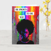 Sei stolz darauf, du zu sein | Afrikanisch-amerika Karte (Gelbe Blume)