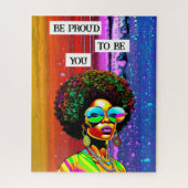 Sei stolz darauf, du zu sein | Groovy Woman of Col Puzzle (Vertikal)