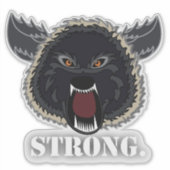 Sei Strong Wolf Aufkleber (Vorderseite)