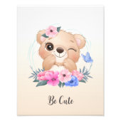 Sei Süße Tier Kinderzimmer Wall Art Fotodruck (Vorne)