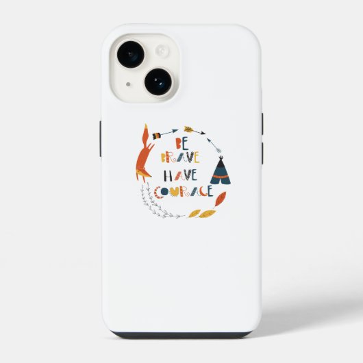 Sei tapfer, habe Mut Fuchs iPhone Hülle (Rückseite)