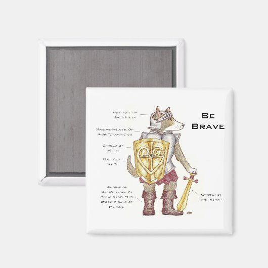 Sei tapfer Magnet (Vorderseite/Rückseite)