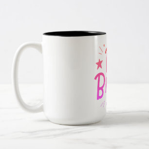 Sei tapfer, motiviert, Motivierend Zweifarbige Tasse