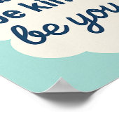 Sei tapfer, sei freundlich, Motivierend Kinderplak Poster (Ecke)