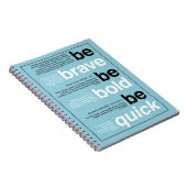 Sei tapfer! Sei mutig! Sei schnell. Benutzerdefini Notizblock (Rechte Seite)