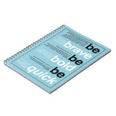 Sei tapfer! Sei mutig! Sei schnell. Benutzerdefini Notizblock (Linke Seite)