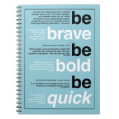 Sei tapfer! Sei mutig! Sei schnell. Benutzerdefini Notizblock (Vorderseite)