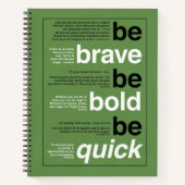 Sei tapfer! Sei mutig! Sei schnell. Ihre Farbwahl Notizblock (Vorderseite)