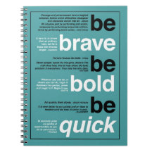 Sei tapfer! Sei mutig! Sei schnell. Motivierend Zi