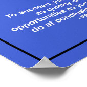 Sei tapfer! Sei mutig! Sei schnell. Motivierend Zi Poster (Ecke)