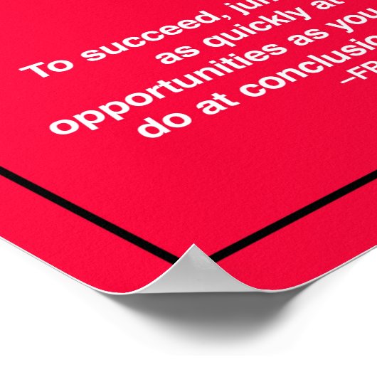 Sei tapfer! Sei mutig! Sei schnell. Motivierend Zi Poster (Ecke)