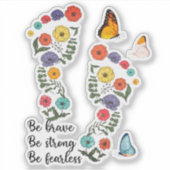 Sei tapfer, sei stark, sei furchtlos aufkleber (Vorderseite)